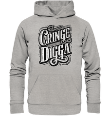 Cringe Digga - Organic Hoodie - Hoodies (Heather Grey, XS, ) - GruemArt