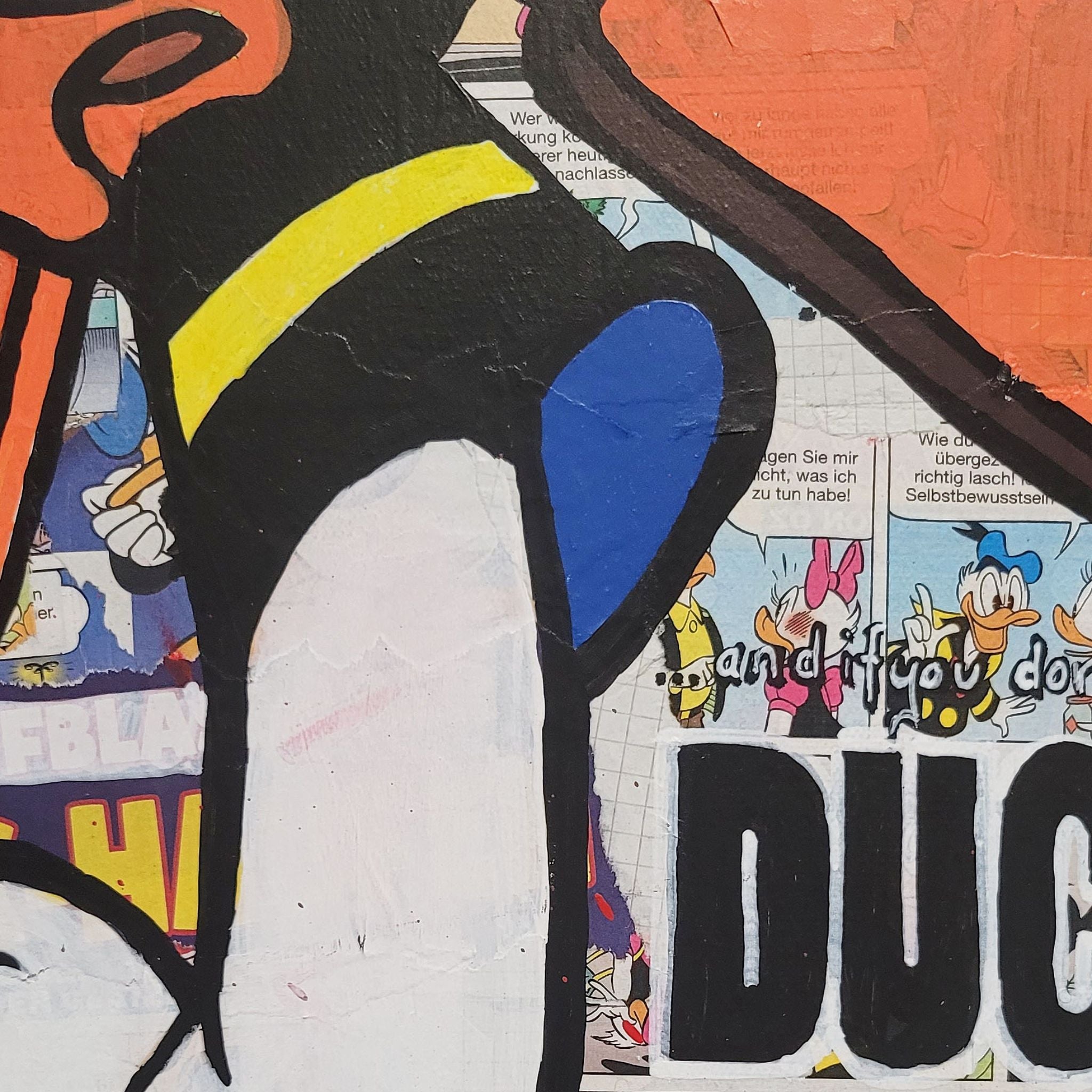 Duck You Hard Life - Mixed Media Collage - Gemälde (50x70cm, , ) - GruemArt