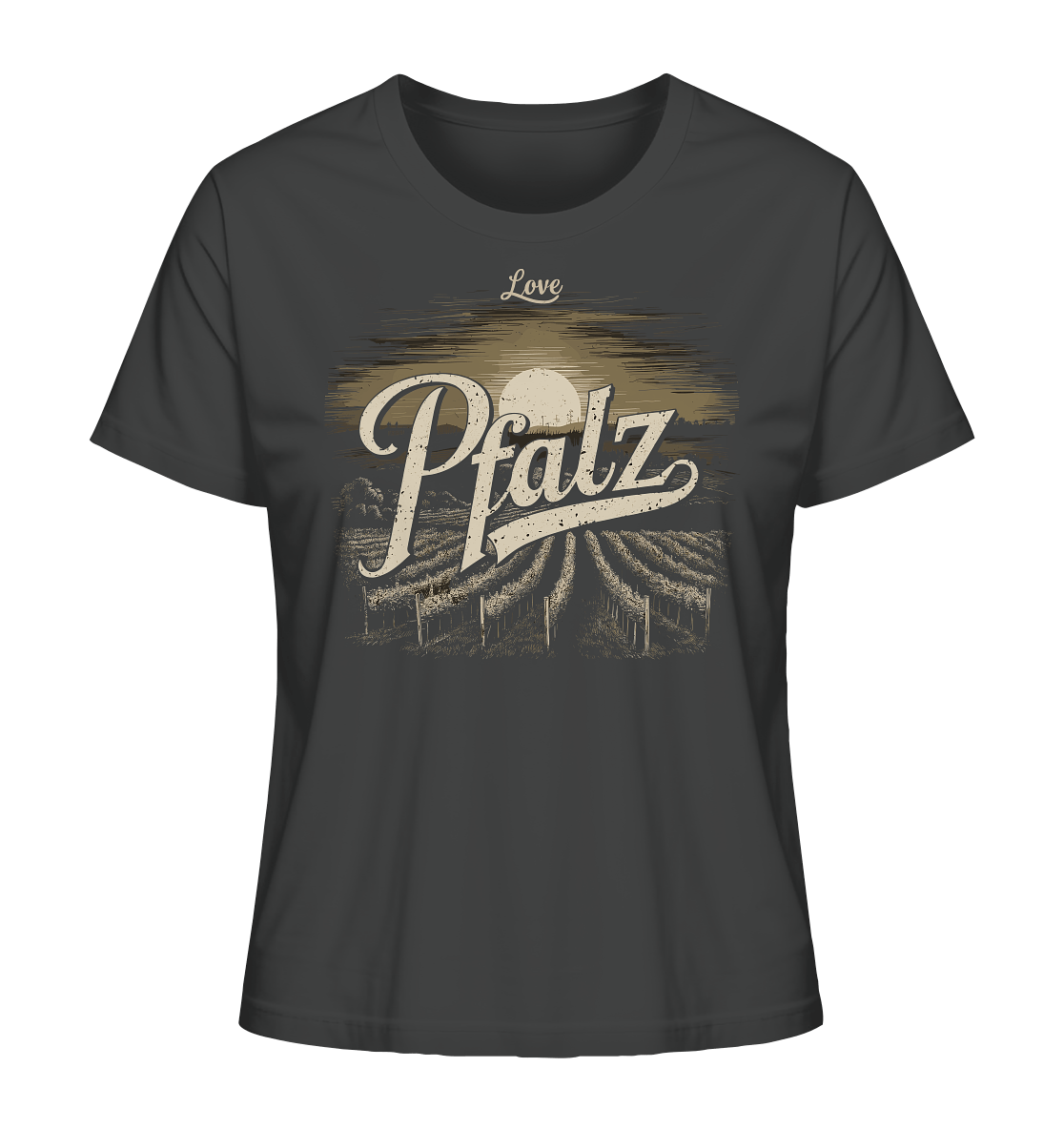 Love Pfalz - Ladies Organic Shirt - Lady-Shirts (Anthracite, XS, ) - GruemArt