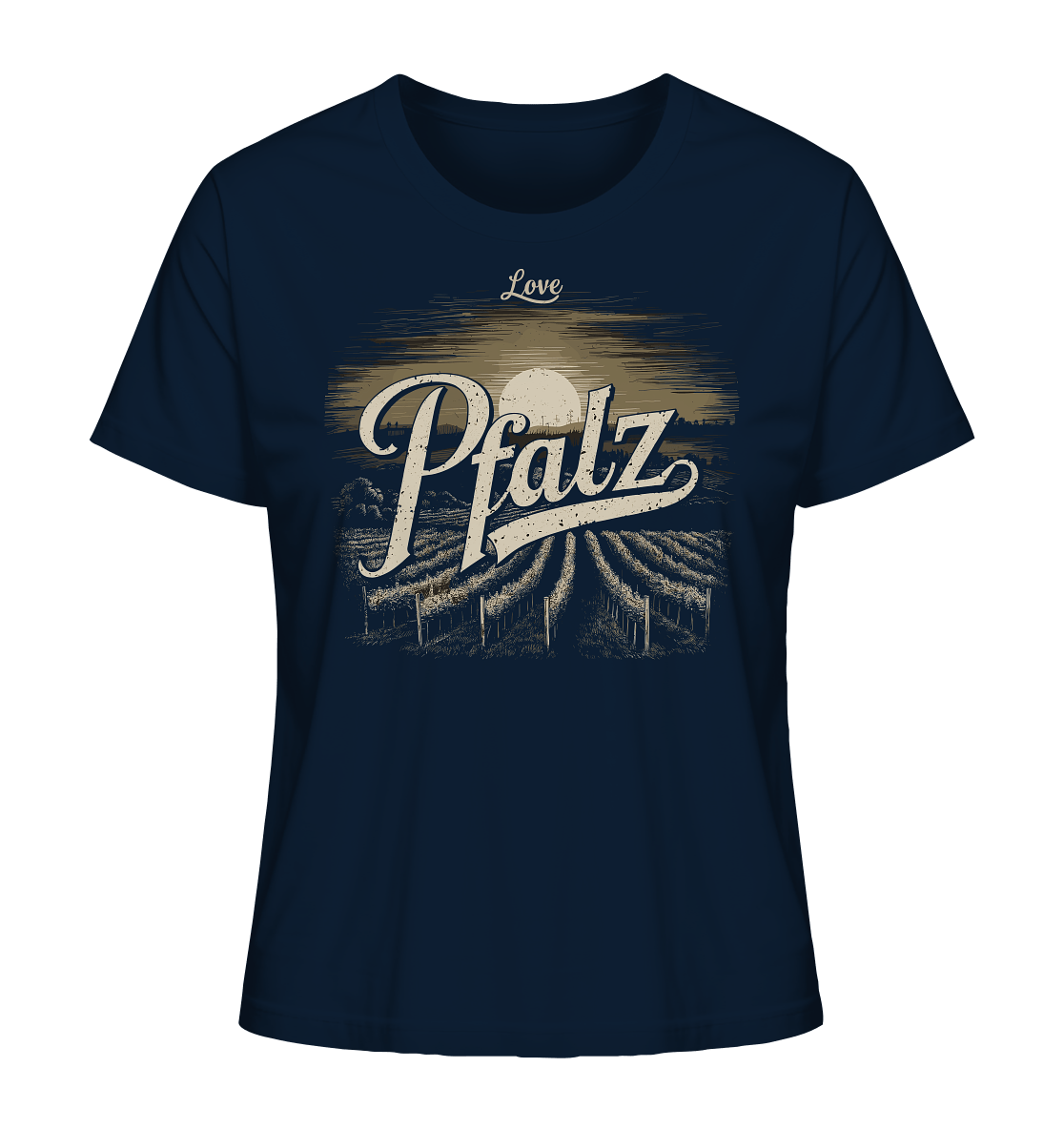 Love Pfalz - Ladies Organic Shirt - Lady-Shirts (French Navy, XS, ) - GruemArt