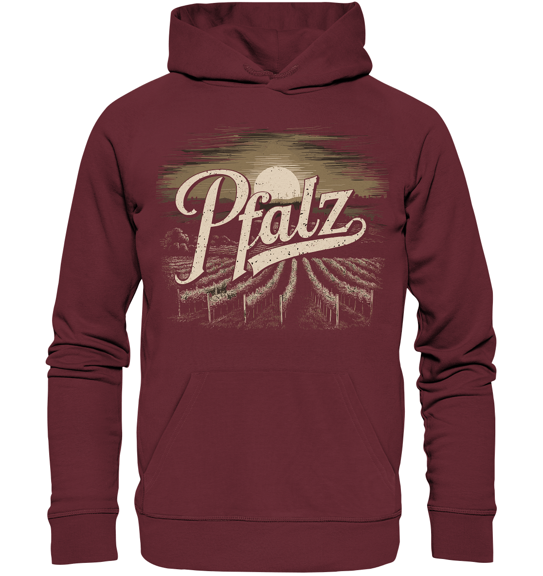 Love Pfalz - Organic Hoodie - Hoodie (Burgundy, XS, ) - GruemArt