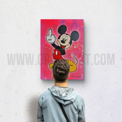 Mickey Mittelfinger - Gemälde (50x70cm, , ) - GruemArt