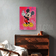 Mickey Mittelfinger - Gemälde (50x70cm, , ) - GruemArt