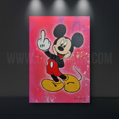 Mickey Mittelfinger - Gemälde (50x70cm, , ) - GruemArt