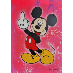 Mickey Mittelfinger - Gemälde (50x70cm, , ) - GruemArt