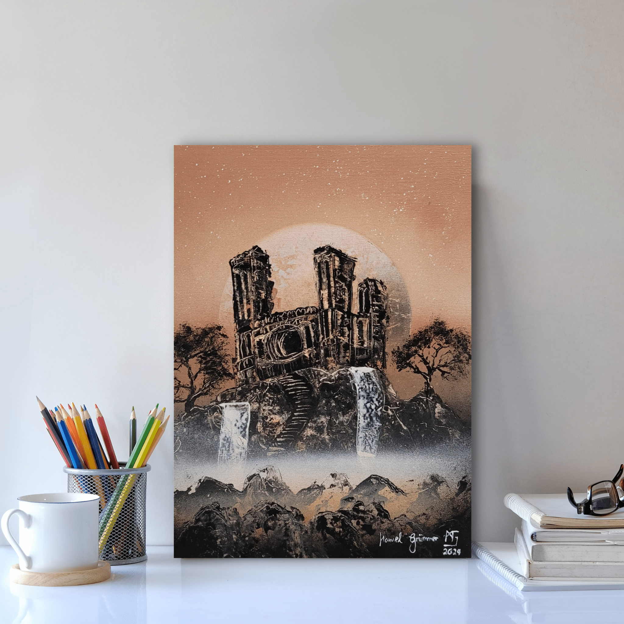 Notre Dammbruch - Gemälde (20x30cm, , ) - GruemArt