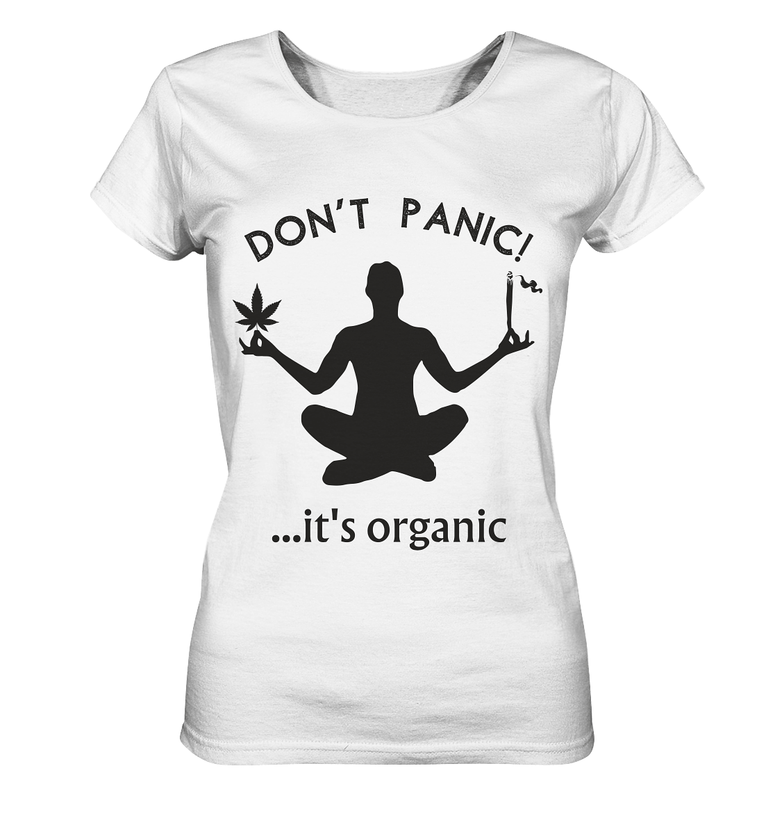 DON'T PANIC... it's organic - Lady Shirt - Lady Shirt (Weiß, S, ) - GruemArt