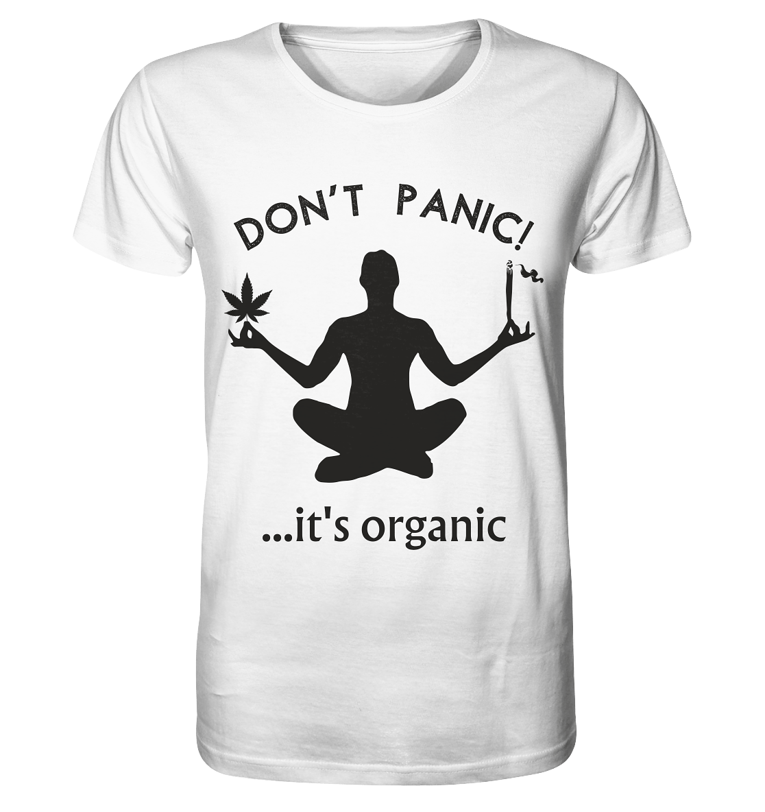 Don't panic... it's organic - Organic Basic Shirt - Unisex Shirt (White, S, ) - GruemArt