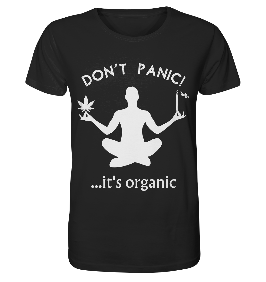 Don't panic... it's organic - Organic Basic Shirt - Unisex Shirt (Black, S, ) - GruemArt