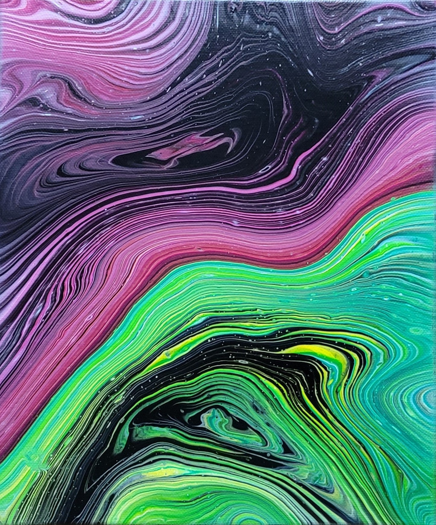 Double Swirl 2 - Gemälde (25x30cm/10x12'', , ) - GruemArt