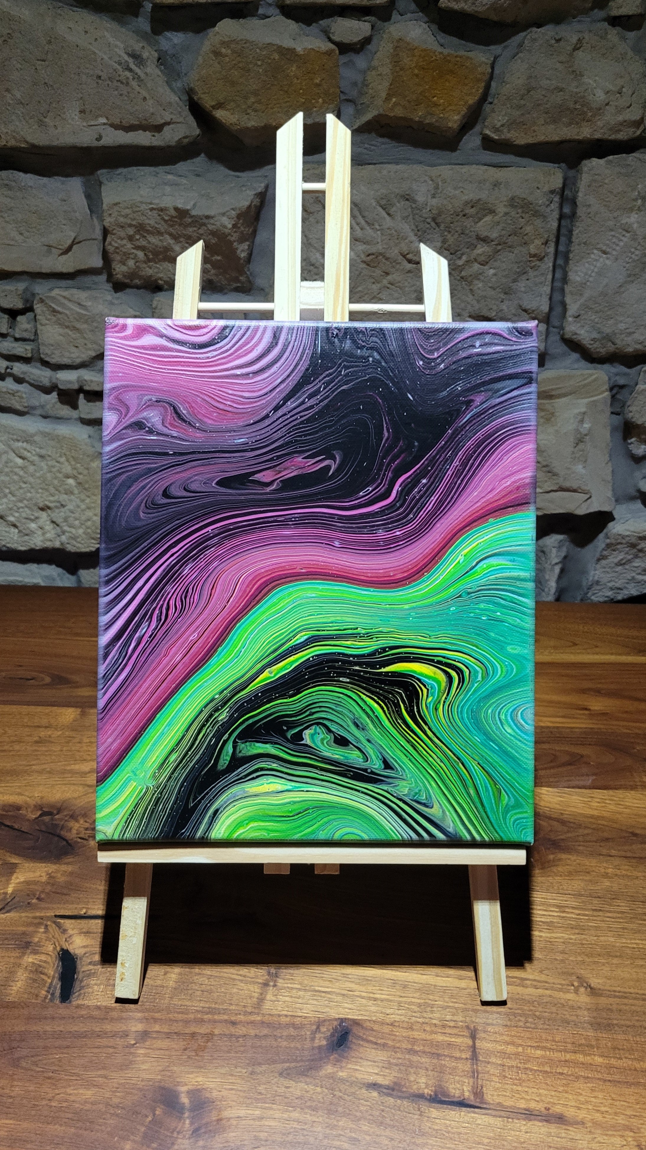 Double Swirl 2 - Gemälde (50x30cm/20x12'', , ) - GruemArt