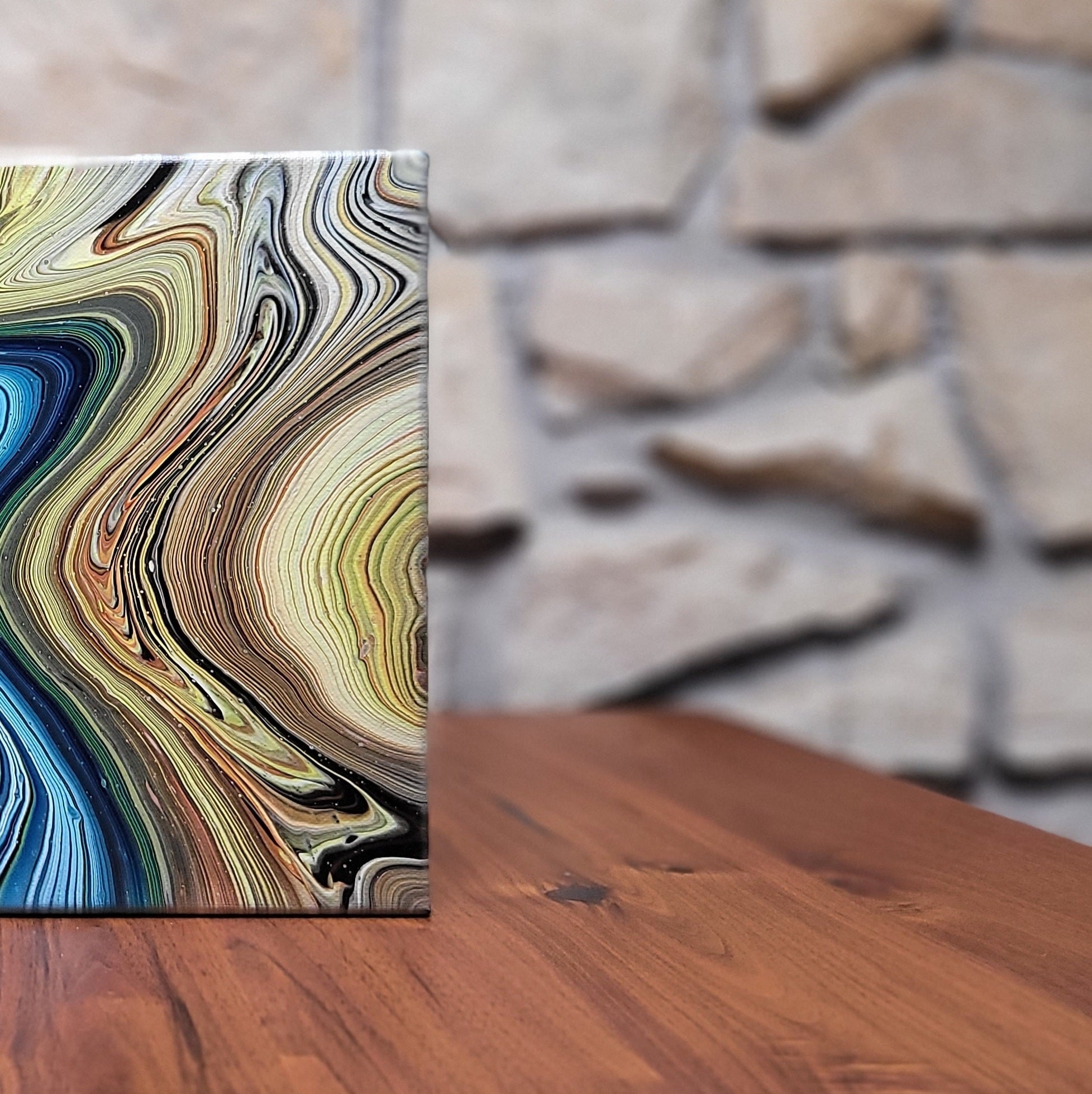 Double Swirl 3 - Gemälde (25x30cm/10x12'', , ) - GruemArt