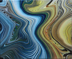 Double Swirl 3 - Gemälde (25x30cm/10x12'', , ) - GruemArt