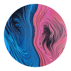 Double Swirl Circle 1 - Gemälde (Ø 30cm/12'', , ) - GruemArt