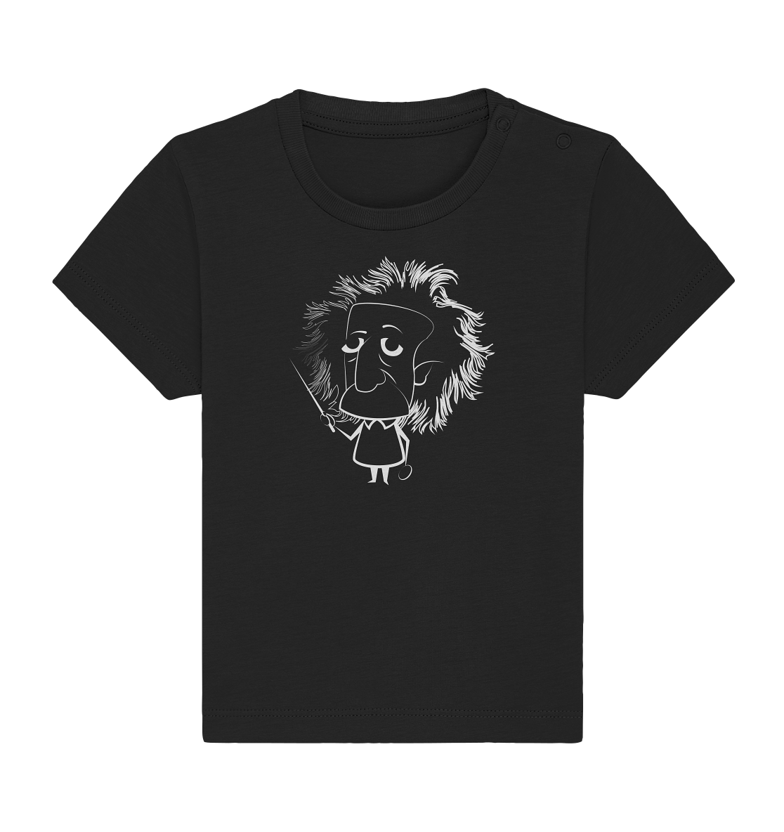 Einstein Sketch - Baby Shirt - Baby Shirt (Schwarz, 0-6M, ) - GruemArt