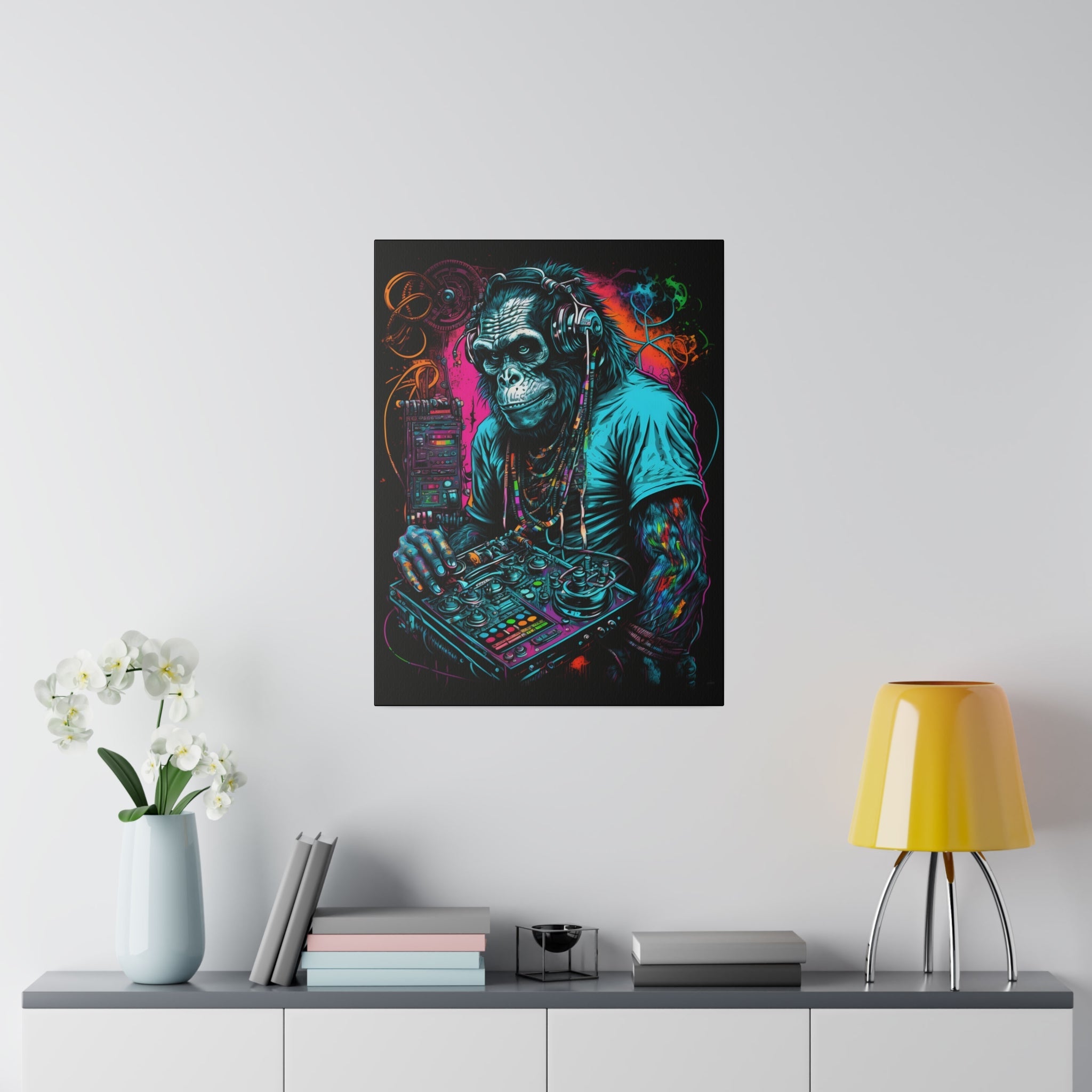 Funky Monkey - Leinwanddruck auf Keilrahmen - Leinwanddruck (45x60cm, 1.9cm, ) - GruemArt