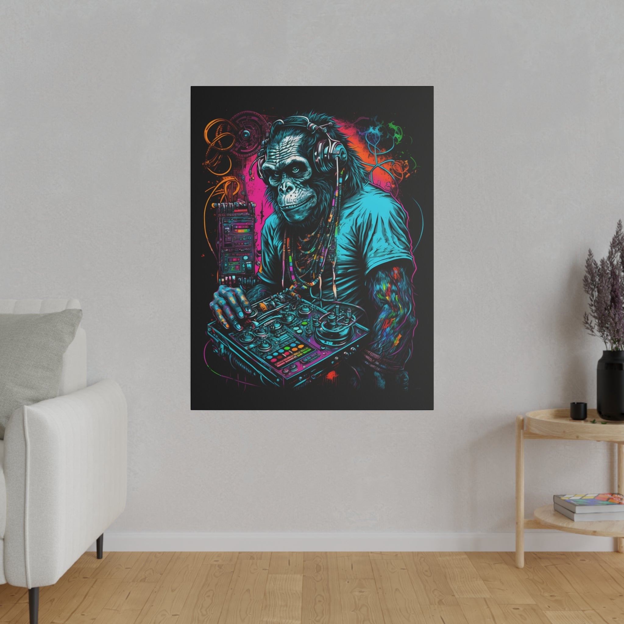 Funky Monkey - Leinwanddruck auf Keilrahmen - Leinwanddruck (75x100cm, 1.9cm, ) - GruemArt