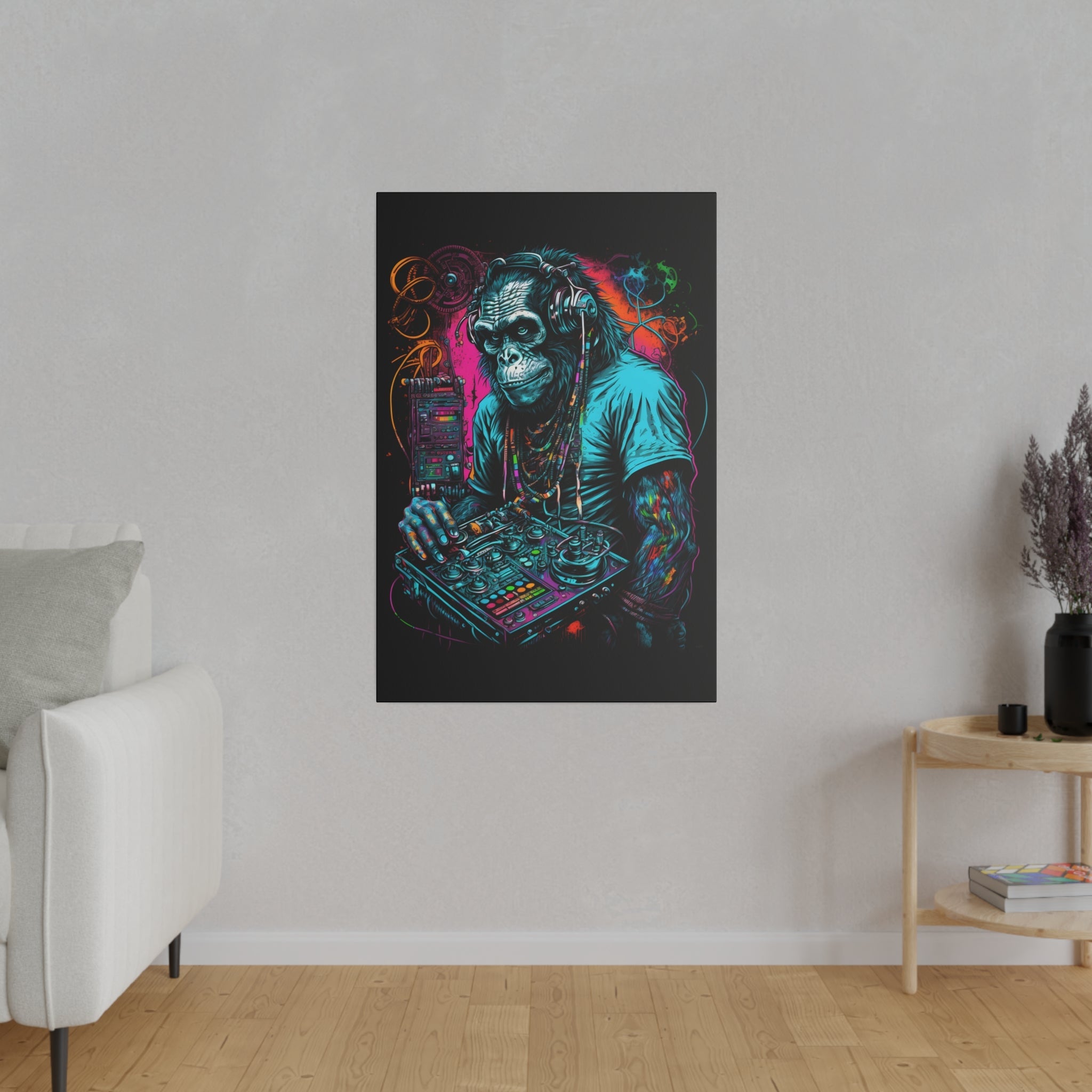 Funky Monkey - Leinwanddruck auf Keilrahmen - Leinwanddruck (60x90cm, 1.9cm, ) - GruemArt