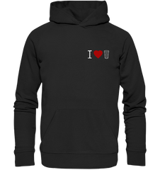 I LOVE SCHORLE BUNT - Organic Basic Hoodie - Hoodies (Black, XS, ) - GruemArt