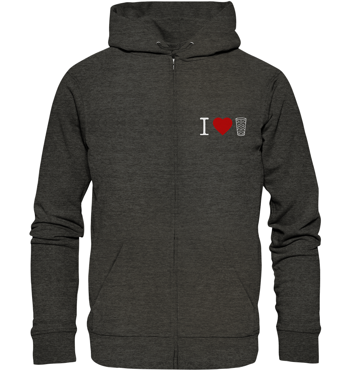 I LOVE SCHORLE BUNT - Organic Zipper - Jacken/ Zipper (Dark Heather Grey, S, ) - GruemArt