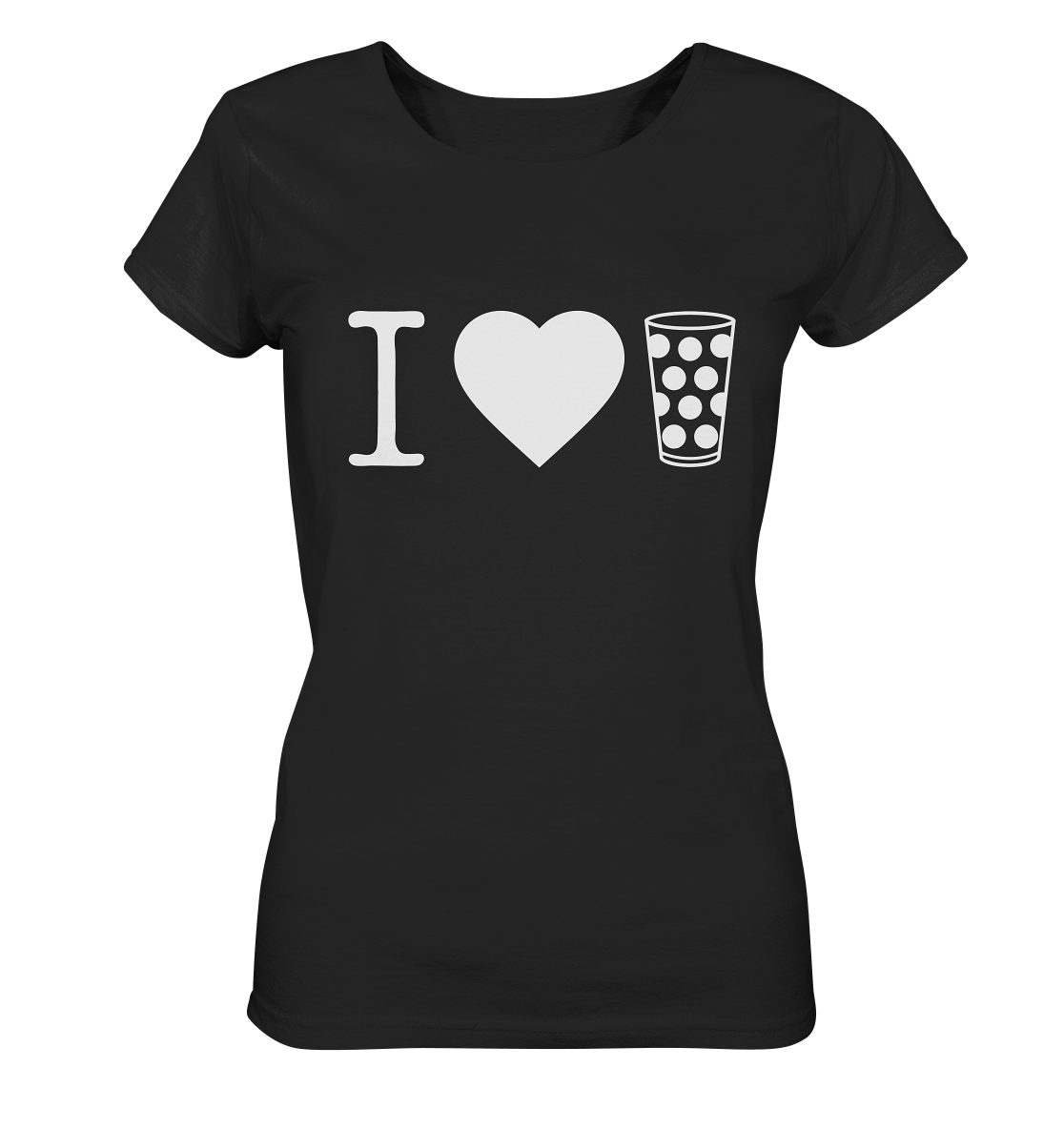 I LOVE SCHORLE - Ladies Organic Basic Shirt - Lady-Shirts (Black, S, ) - GruemArt