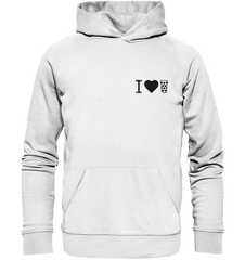 I LOVE SCHORLE - Organic Basic Hoodie - Hoodies (White, XS, ) - GruemArt