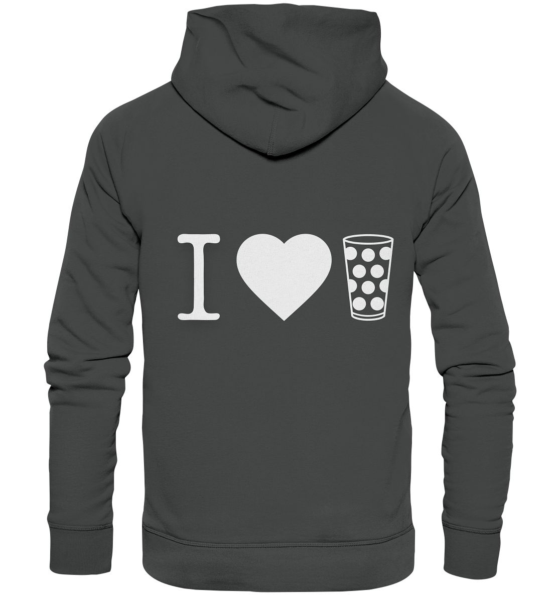 I LOVE SCHORLE - Organic Basic Hoodie - Hoodies (Anthracite, XS, ) - GruemArt