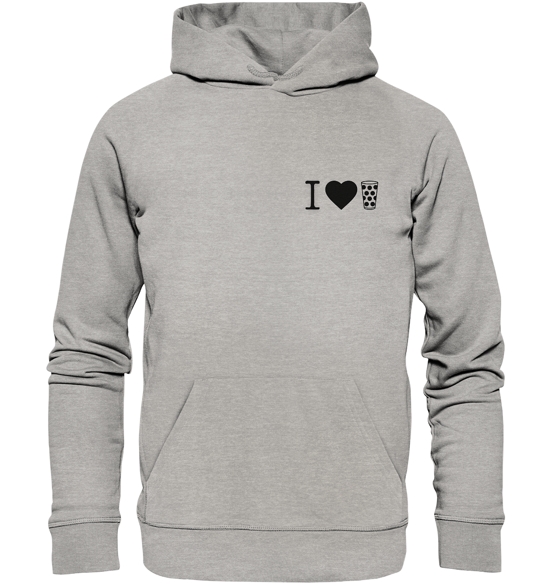 I LOVE SCHORLE - Organic Basic Hoodie - Hoodies (Heather Grey, XS, ) - GruemArt