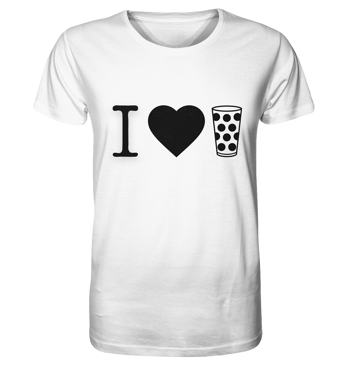 I LOVE SCHORLE - Organic Basic Shirt - Unisex-Shirts (White, S, ) - GruemArt