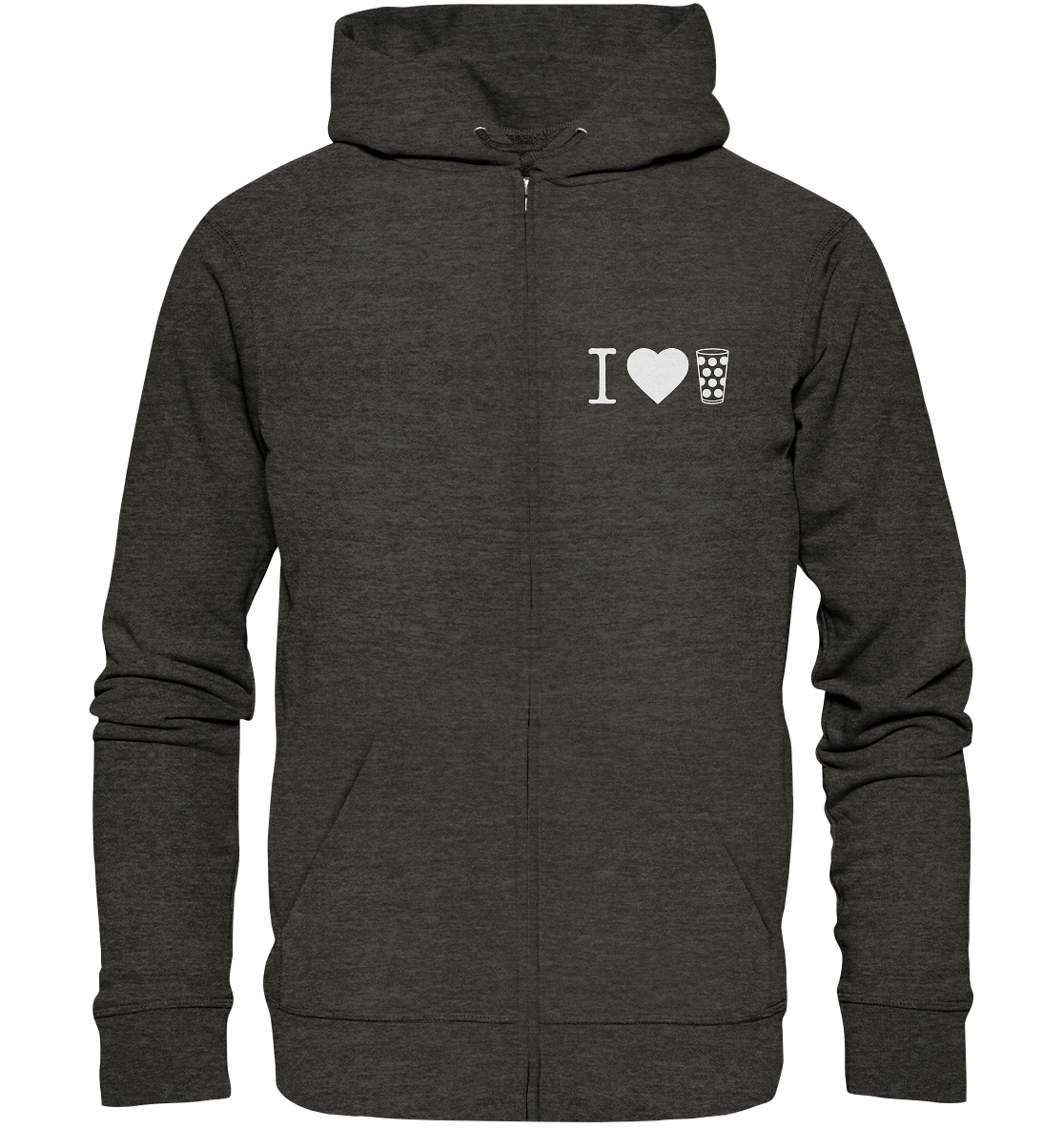 I LOVE SCHORLE - Organic Zipper - Jacken/ Zipper (Dark Heather Grey, S, ) - GruemArt