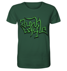 Junkstyle - Organic Shirt - Unisex-Shirts (Bottle Green, XS, ) - GruemArt