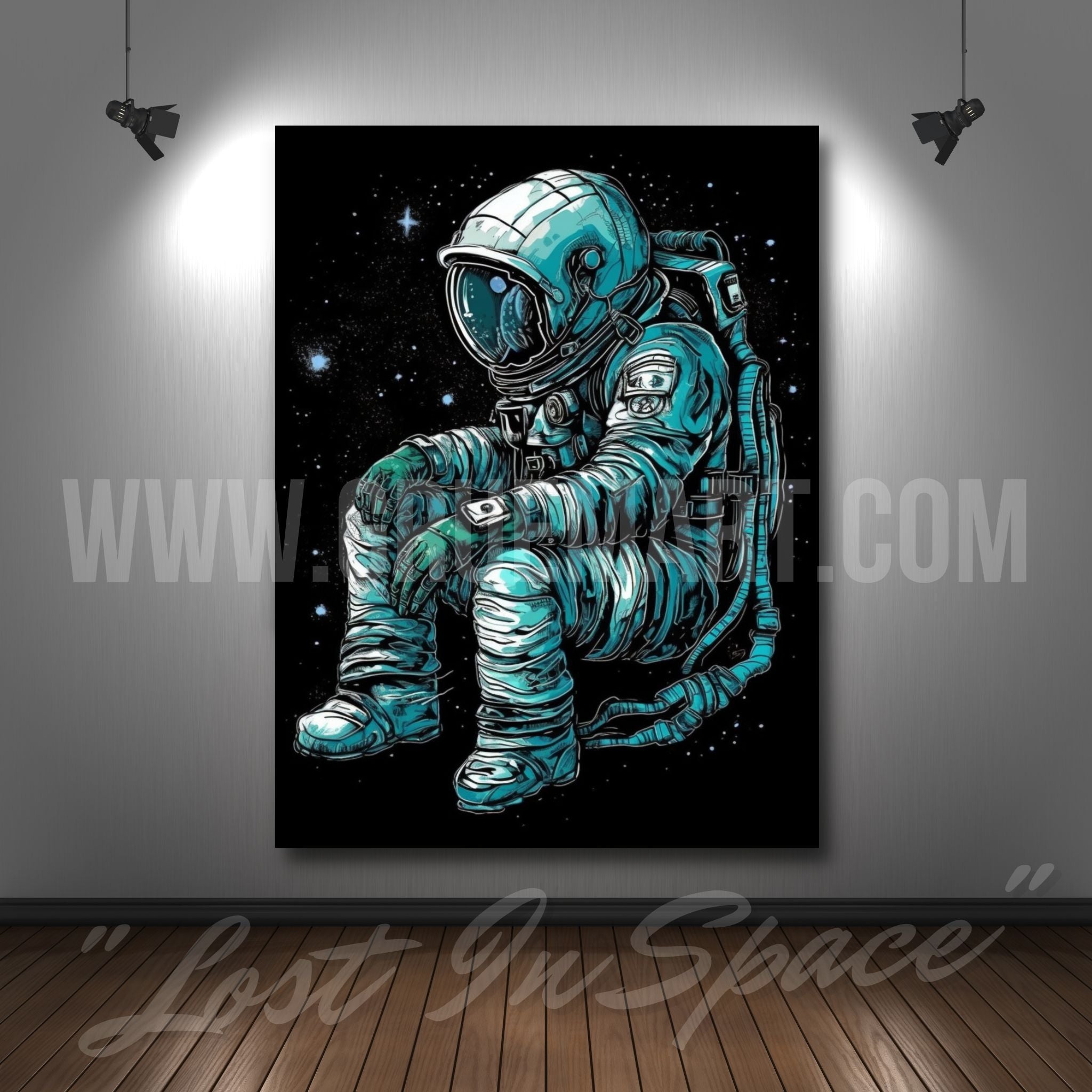 Lost In Space - Leinwanddruck auf Keilrahmen - Leinwanddruck (8″ x 10″, 0.75'', ) - GruemArt