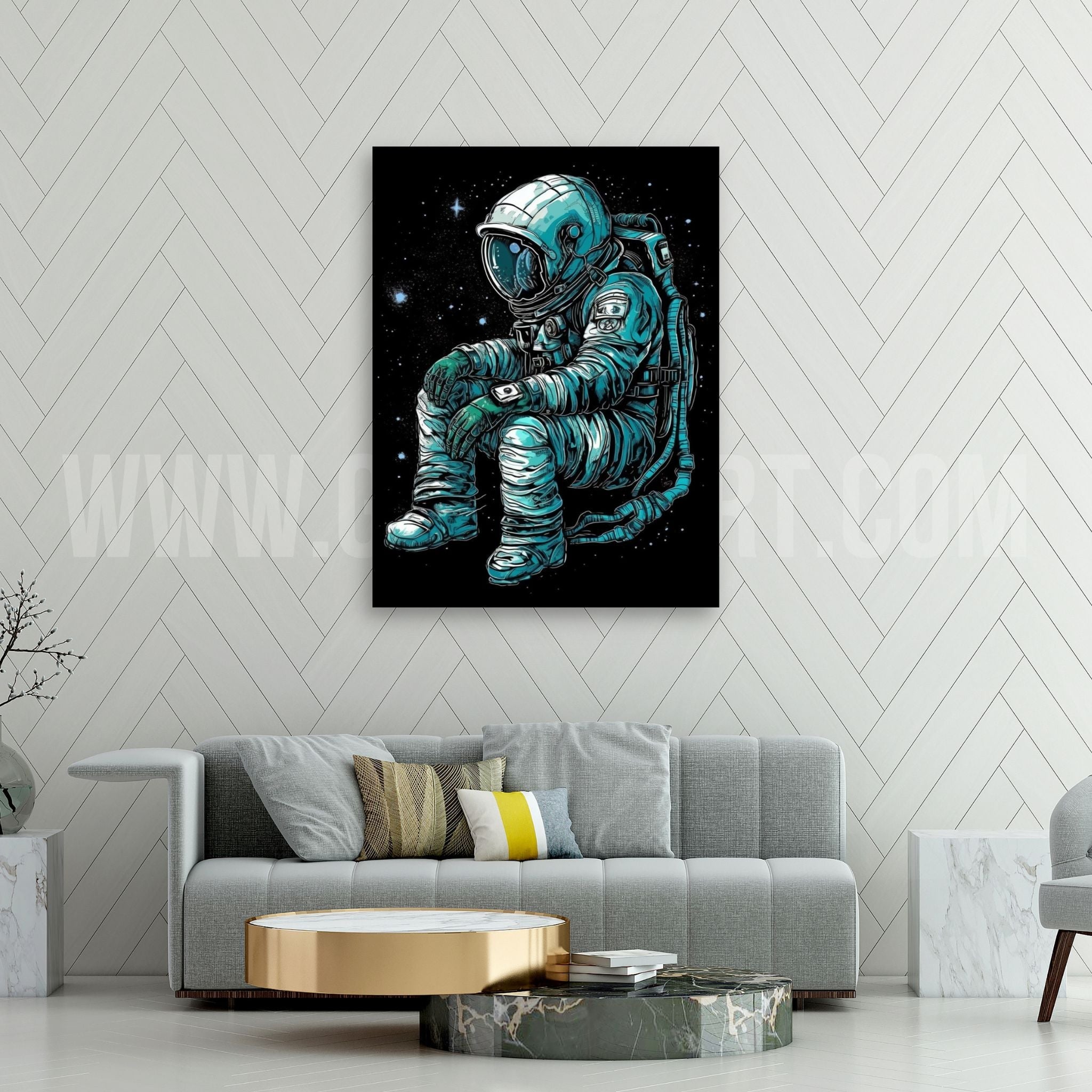 Lost In Space - Leinwanddruck auf Keilrahmen - Leinwanddruck (8″ x 10″, 0.75'', ) - GruemArt