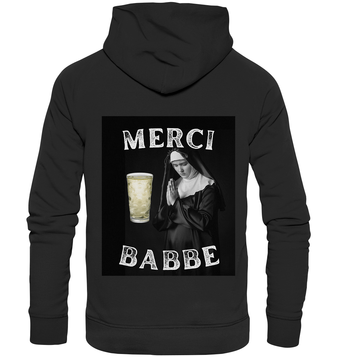 Merci Babbe - Organic Basic Hoodie - Hoodie (Schwarz, XS, ) - GruemArt