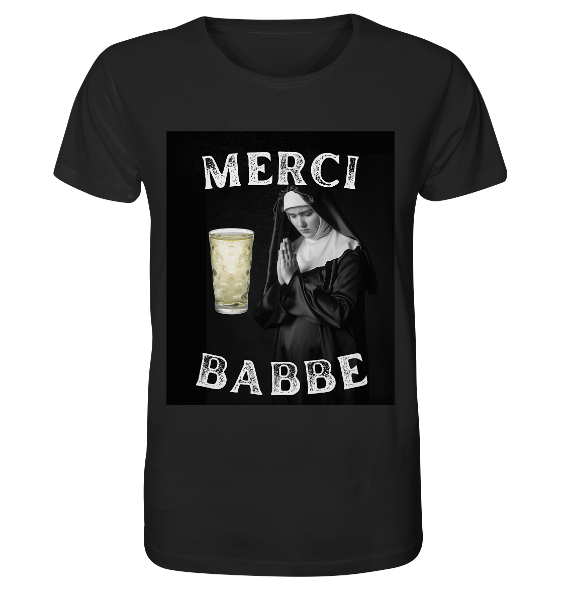 Merci Babbe - Organic Basic Shirt - Unisex Shirt (Black, S, ) - GruemArt