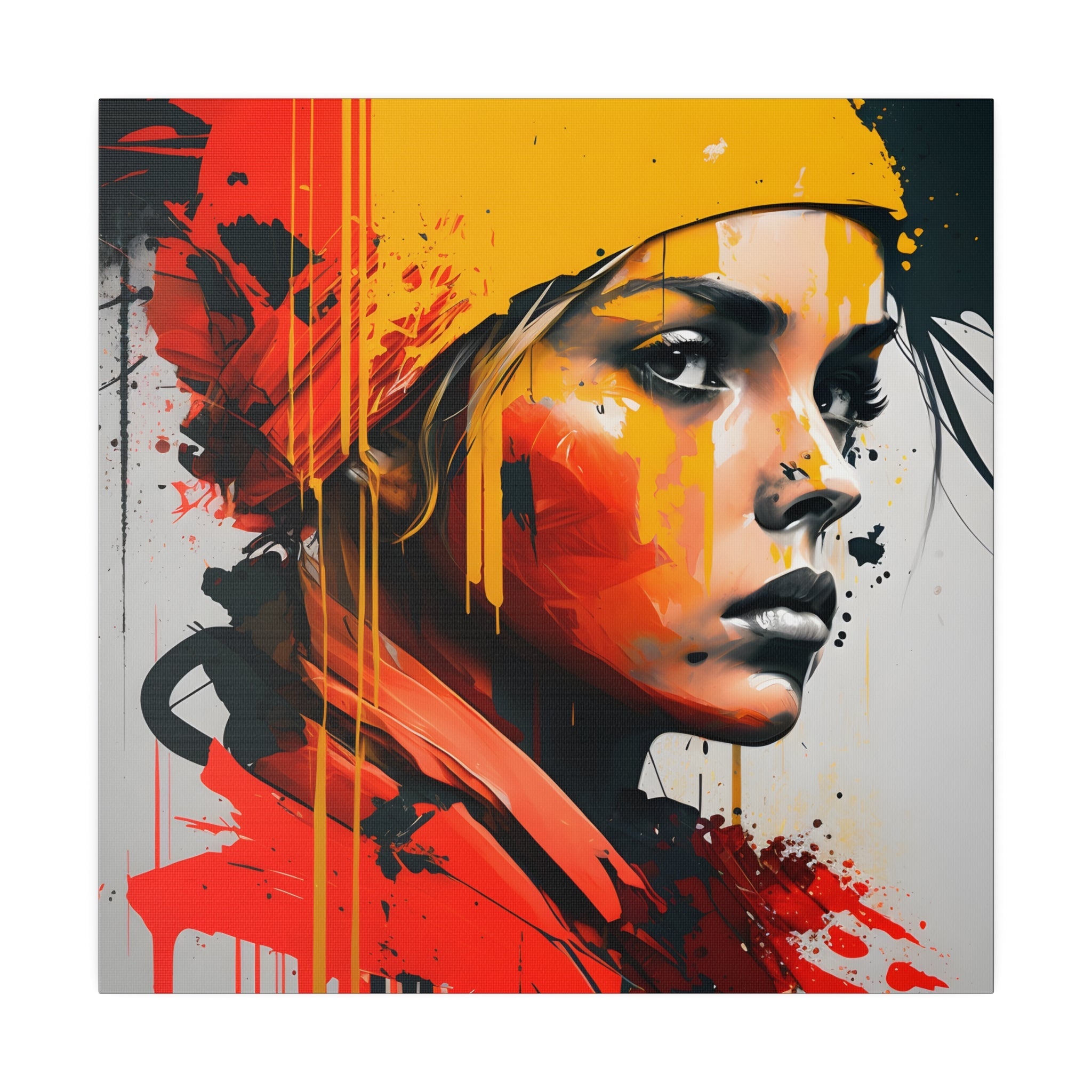 Never Surrending Girl - Leinwanddruck auf Keilrahmen - Leinwanddruck (14" x 14" (Square), 0.75'', ) - GruemArt