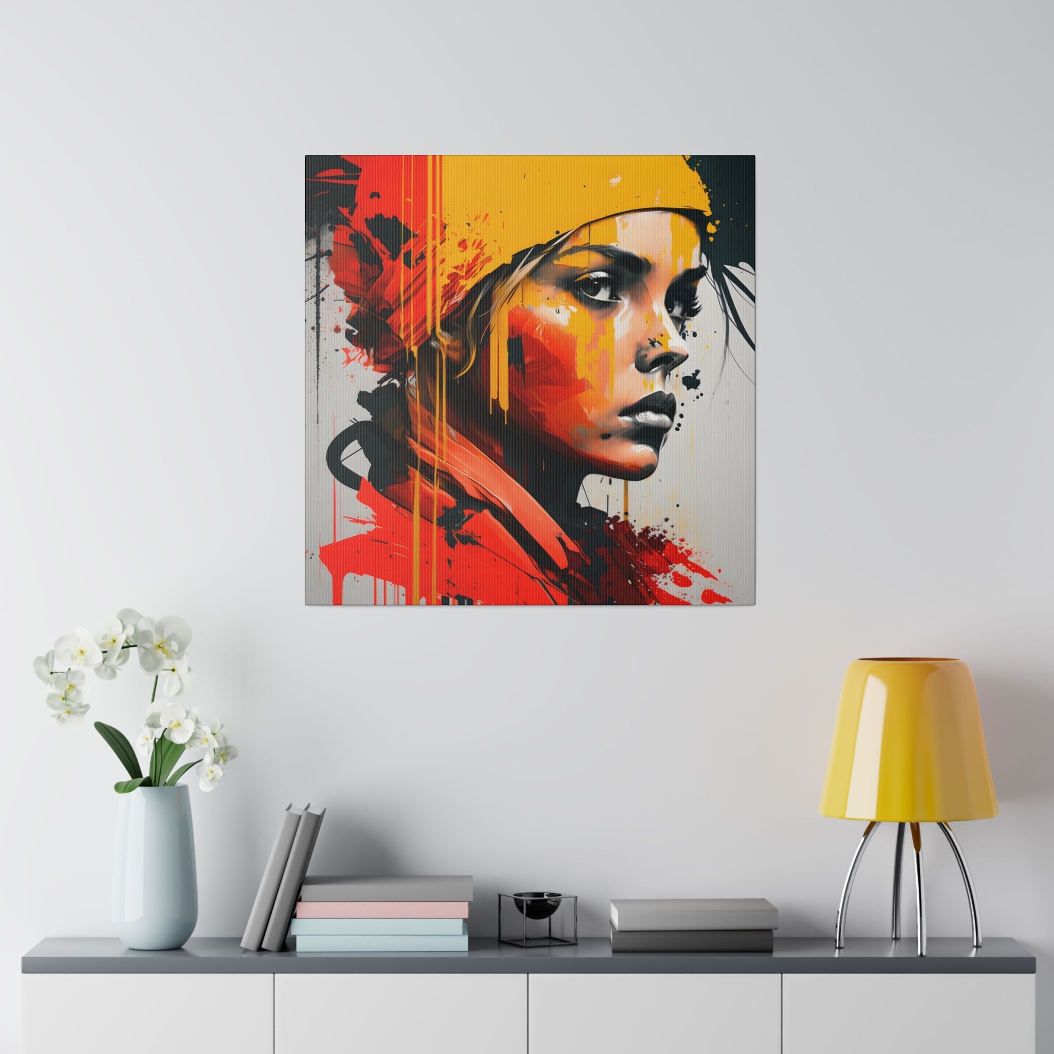 Never Surrending Girl - Leinwanddruck auf Keilrahmen - Leinwanddruck (32" x 32" (Square), 0.75'', ) - GruemArt