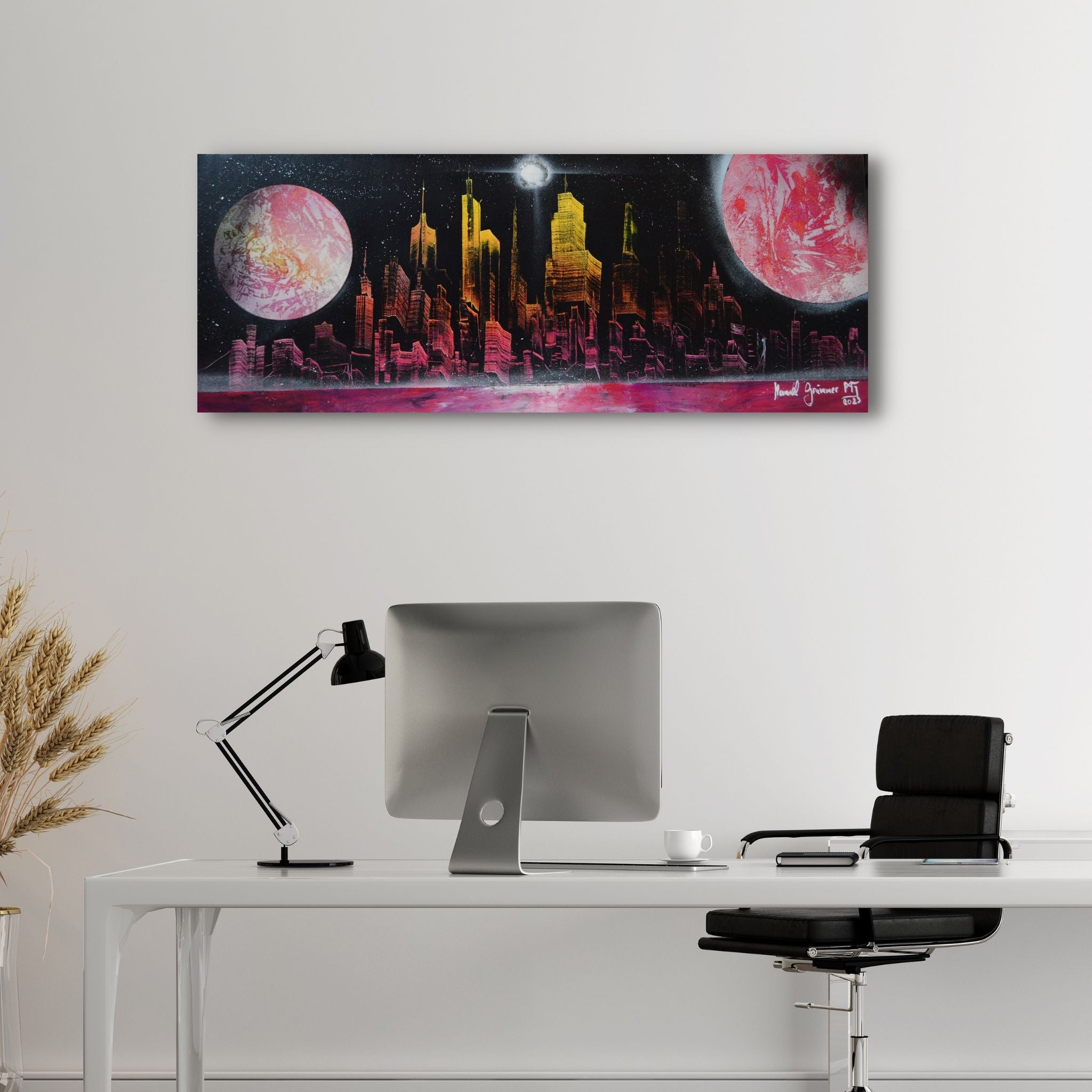 Paradise City 2 - Gemälde (100x40cm/40x16'', , ) - GruemArt