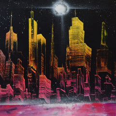 Paradise City 2 - Gemälde (100x40cm/40x16'', , ) - GruemArt