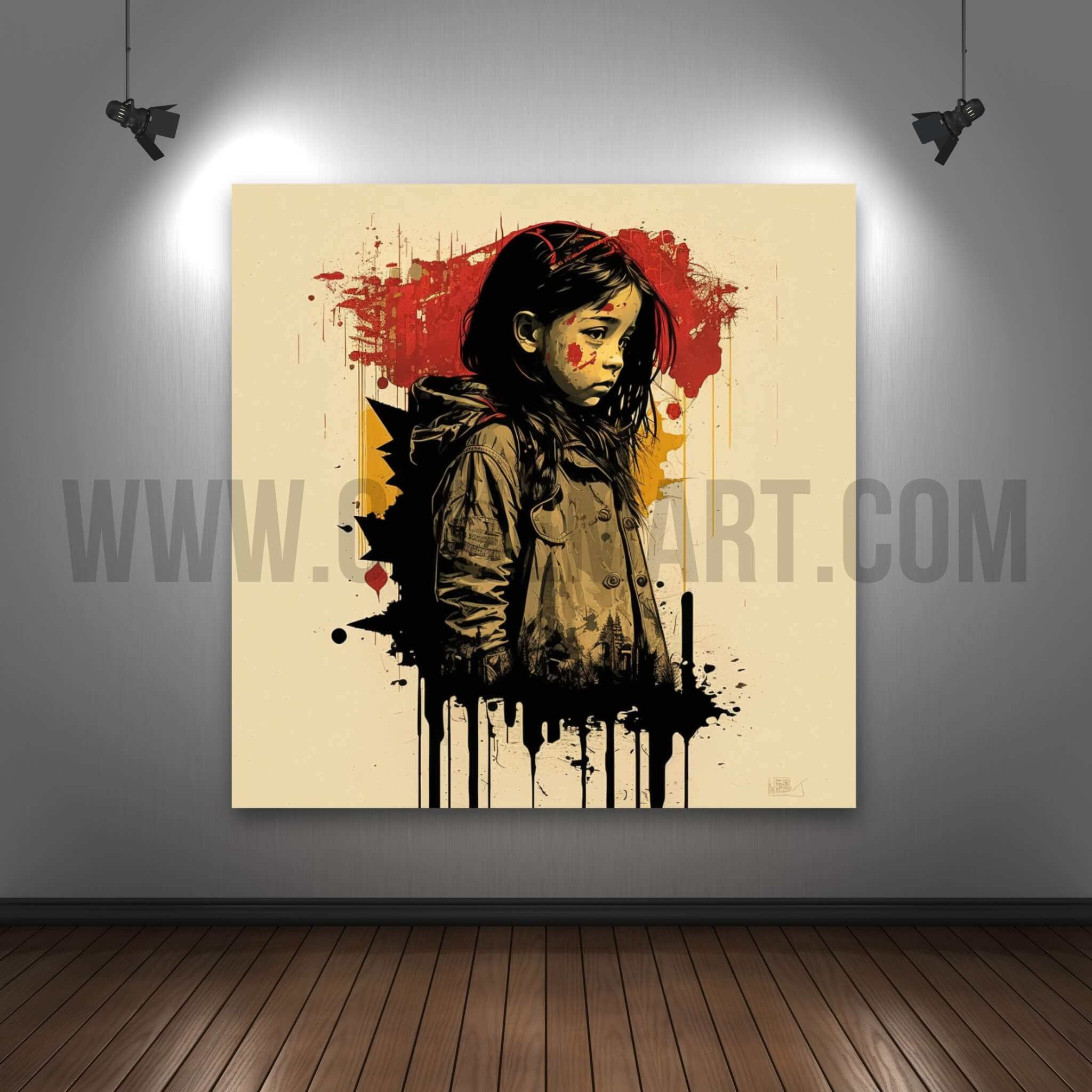 Said Girl - Leinwanddruck auf Keilrahmen - Leinwanddruck (14" x 14" (Square), 0.75'', ) - GruemArt