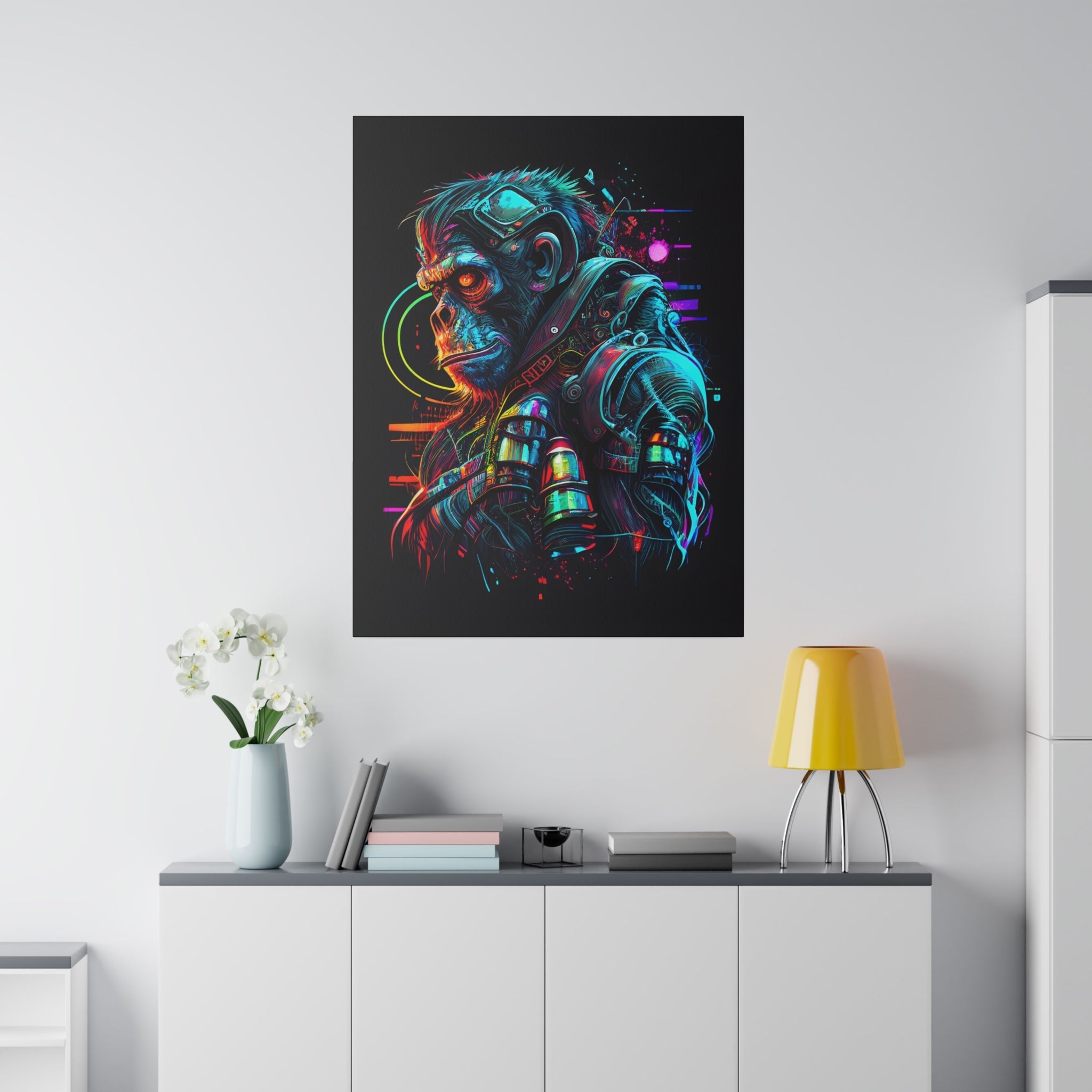 Space Ape - Leinwanddruck auf Keilrahmen - Leinwanddruck (75x100cm, 1.9cm, ) - GruemArt