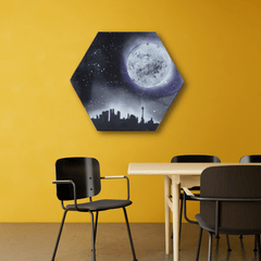 Winselnt FandLoch - Moony Night - Gemälde (Ø 60cm/24'', , ) - GruemArt